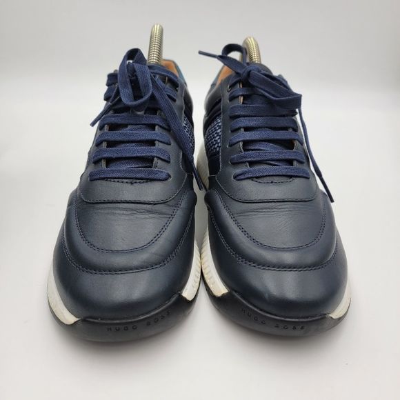 Hugo Boss Men’s Titanium Runn HBMX EU 41 size 8 Sneakers Navy Blue Shoes - Picture 2 of 12